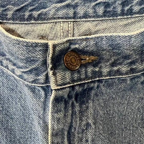 Lee Jeans Light Wash 90s Mom Fit Tapered Leg High Rise Waist 100% Cotton Plus 16 - Picture 8 of 8